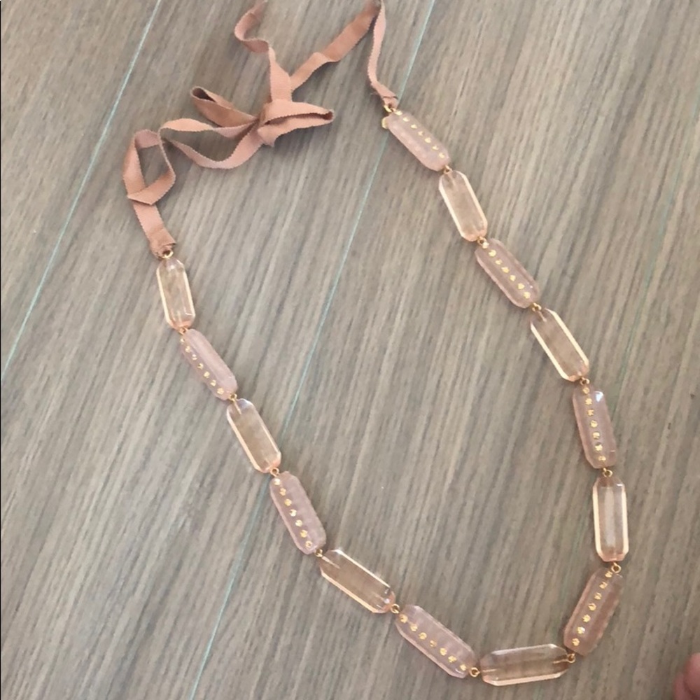 J. Crew Ribbon Tie Necklace